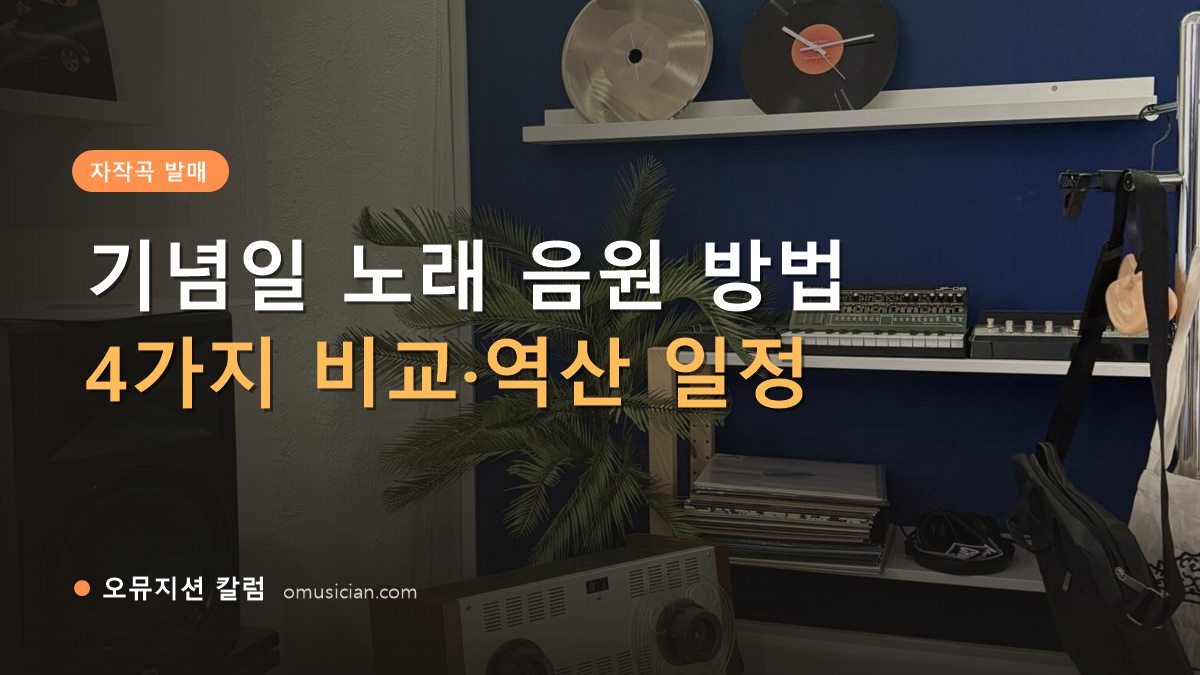 기념일 노래 음원 방법 - 기념일 노래 음원 방법 (오뮤지션 스튜디오 장비 선반과 턴테이블)