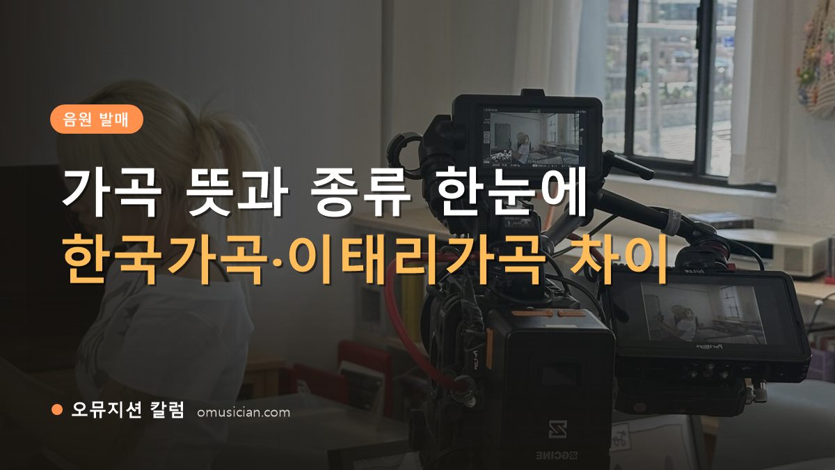 가곡 뜻 - 가곡 뜻과 종류 한눈에 (오뮤지션 카메라 촬영 현장)