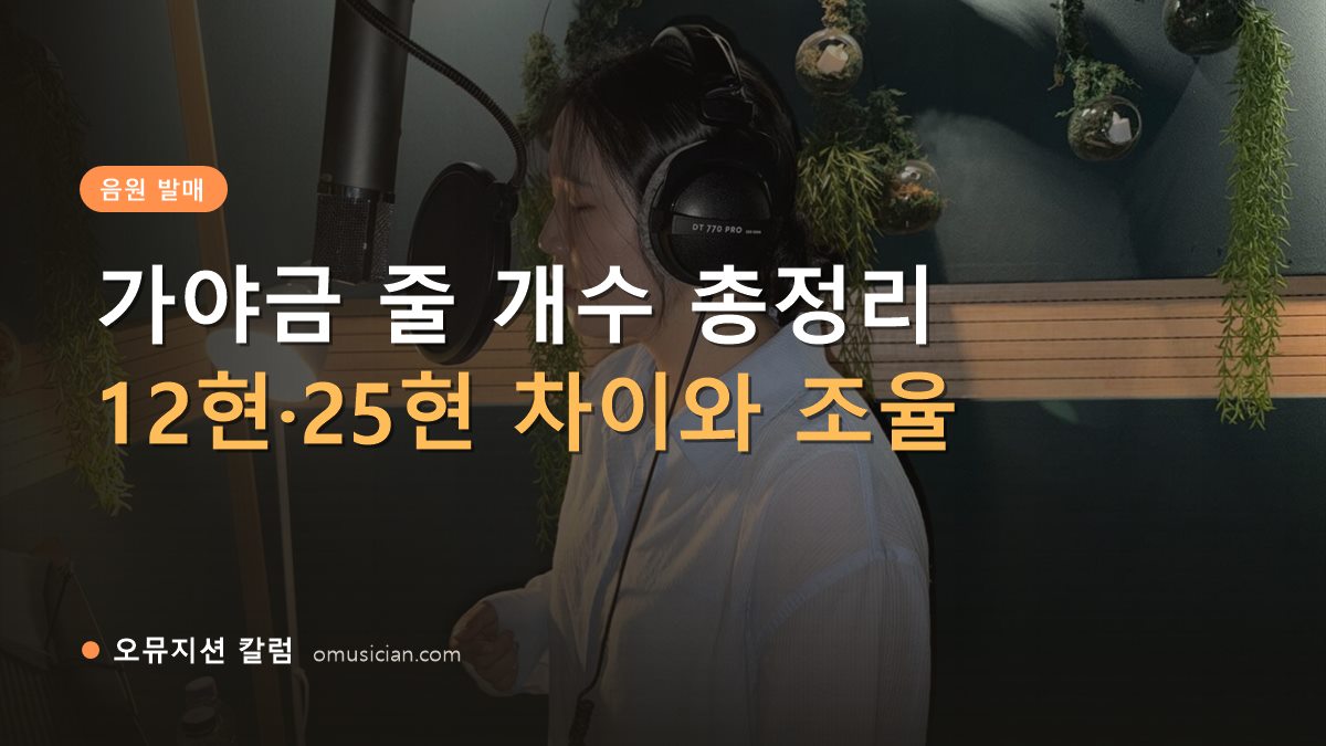 가야금 줄 개수 - 가야금 줄 개수 총정리 (오뮤지션 녹음실 여성 보컬 녹음 장면)