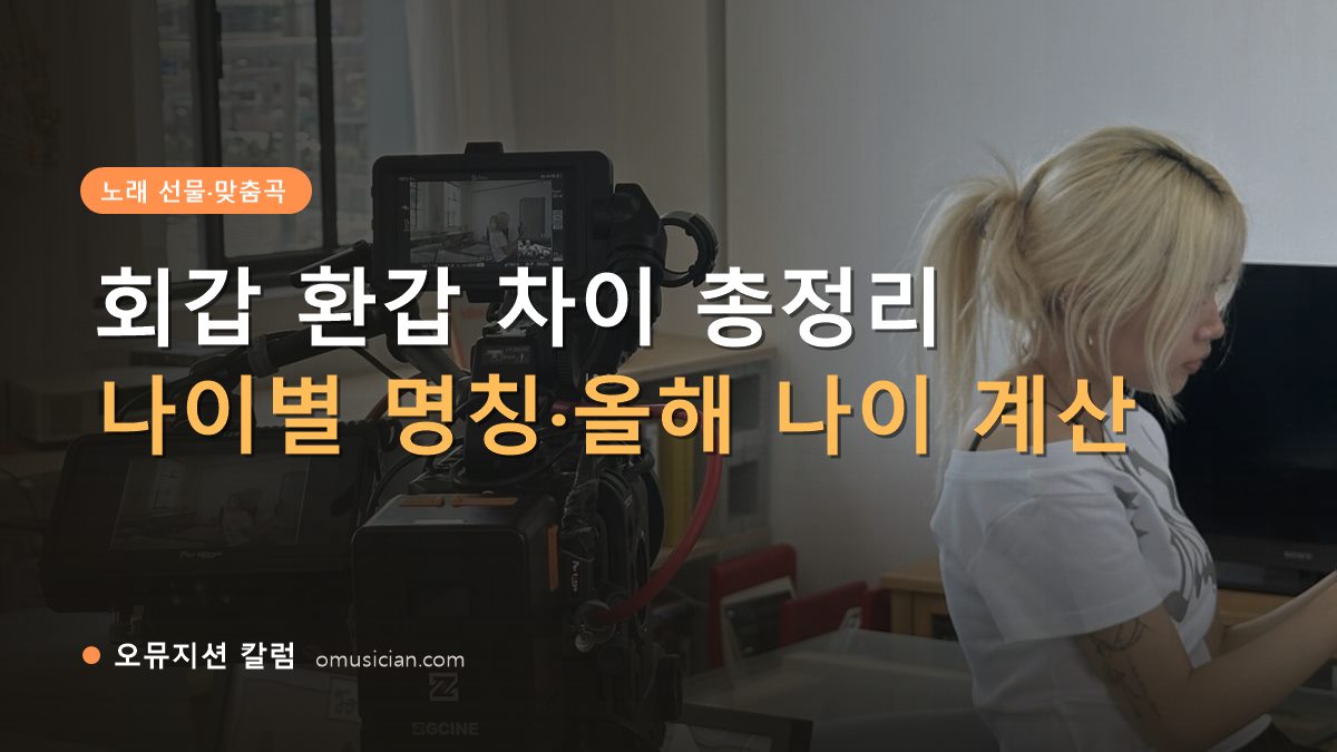 회갑 환갑 - 회갑 환갑 차이 총정리 (오뮤지션 카메라 촬영 현장)