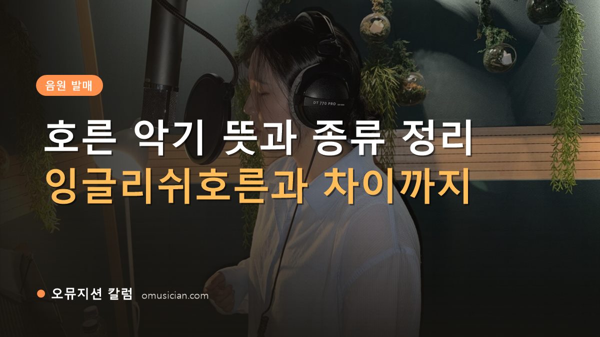 호른 악기 - 호른 악기 뜻과 종류 정리 (오뮤지션 녹음실 여성 보컬 녹음 장면)