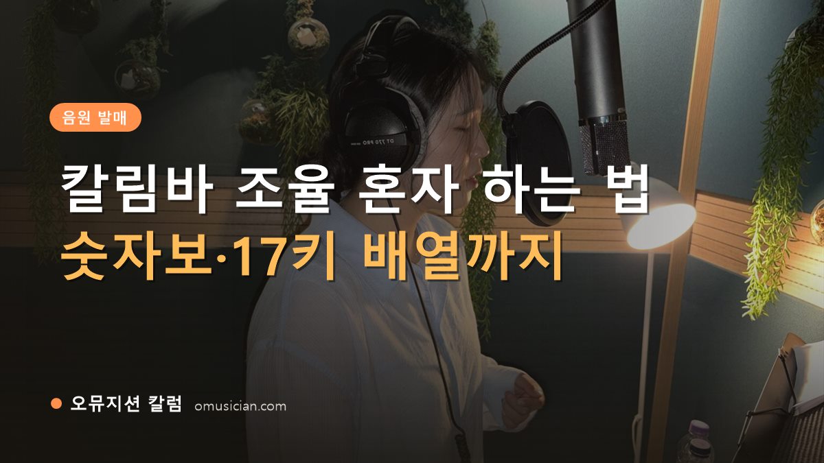 칼림바 조율 - 칼림바 조율 혼자 하는 법 (오뮤지션 녹음실 여성 보컬 녹음 장면)