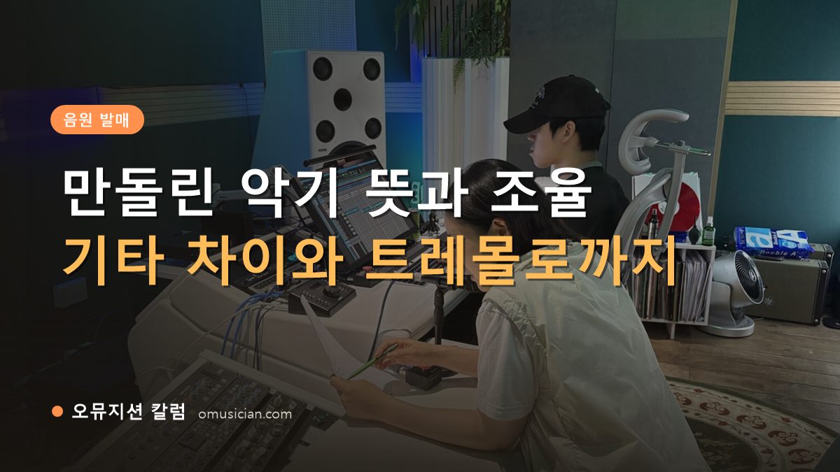 만돌린 악기 - 만돌린 악기 뜻과 조율 (오뮤지션 믹싱 콘솔 작업 장면)