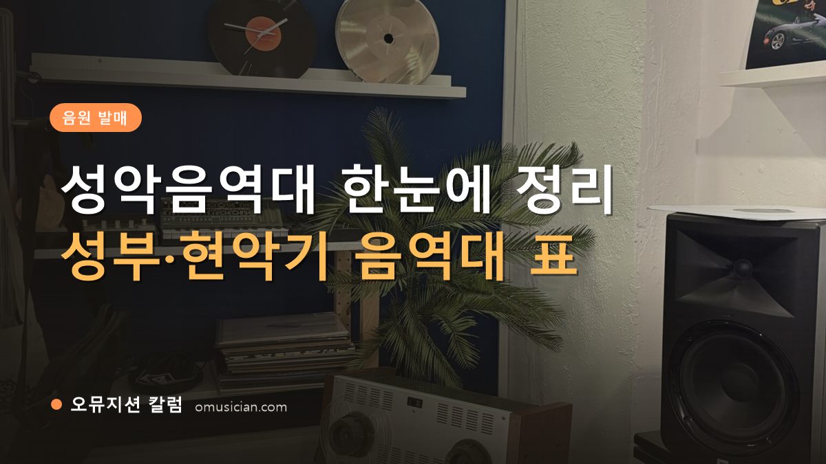 성악음역대 - 성악음역대 한눈에 정리 (오뮤지션 스튜디오 장비 선반·턴테이블 장면)
